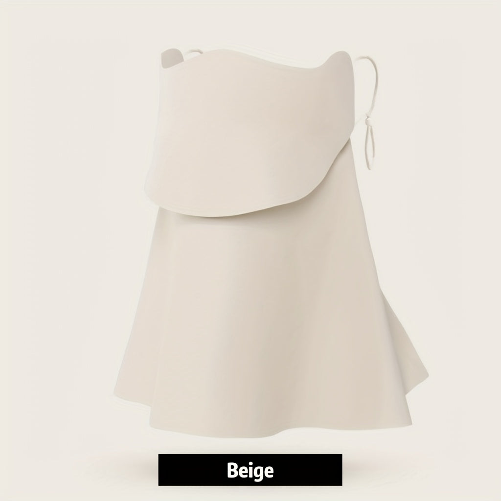 Women's Fashion Breathable Elastic Sunshade Mask - Wide Coverage Reusable Face Cover for Spring & Summer, All-Weather Outdoor Activities, Casual Style, Hand Wash\u002FDry Clean, Mask, Summer, Lightweight Design, Comfortable Fit