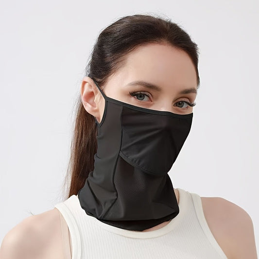 Women'S Breathable Nylon Sports Face Mask | Lightweight, Non-Elastic | Ideal for Tennis, Golf, Hiking, and Cycling | Casual Outdoor Activity Mask | Hand Washable | Solid Color, Outdoor Activity Mask | Ear Loop Mask | Texture