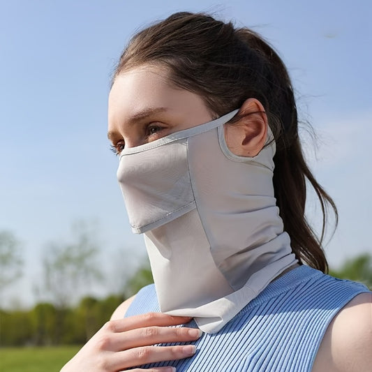 Women'S Breathable Nylon Sports Face Mask | Lightweight, Non-Elastic | Ideal for Tennis, Golf, Hiking, and Cycling | Casual Outdoor Activity Mask | Hand Washable | Solid Color, Outdoor Activity Mask | Ear Loop Mask | Texture